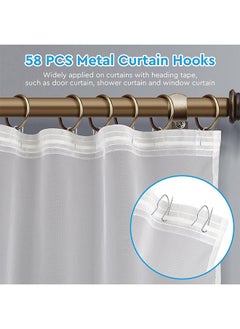 58 Pack Metal Curtain Hooks Drapery Hook Pins With Clear Box 3.3 by 2.5 CM For Window Curtain, Door Curtain And Shower Curtain - pzsku/ZA2C785E1495B53751FCEZ/45/_/1699508301/9a95a58a-0fc5-4dfe-ada0-b87c6e2d670c