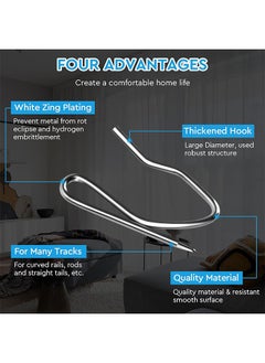 58 Pack Metal Curtain Hooks Drapery Hook Pins With Clear Box 3.3 by 2.5 CM For Window Curtain, Door Curtain And Shower Curtain - pzsku/ZA2C785E1495B53751FCEZ/45/_/1699508302/bb9af6b9-d415-4ea6-bc91-efc464e144dc