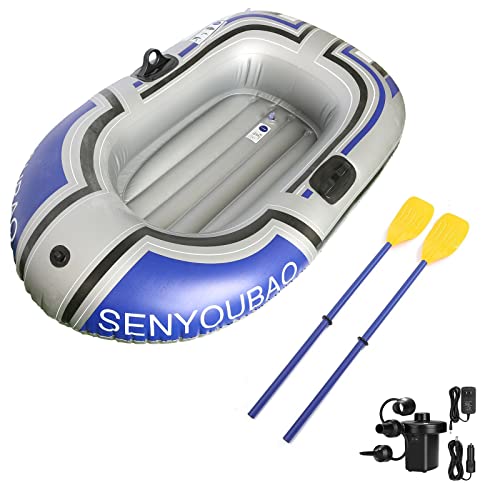 ptlsy Inflatable Boat, Swimming Pool Lake Float Raft for Adults with Oars and Air Pump - Image 4