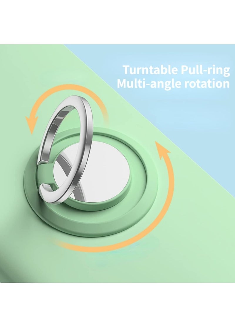 2 Pack Ring Stand Mobile Phone Ring Holder Buckle Car Magnetic Silicone Metal Car For All Smartphones (Lilac) - Image 2