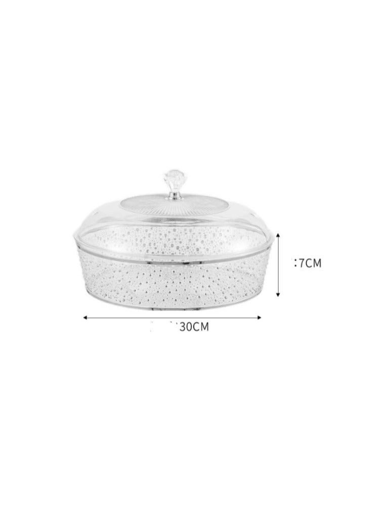 1 Pack Large Size Fruit Tray Fruit Candy Sanck Desert Tray With Lid  - Image 2