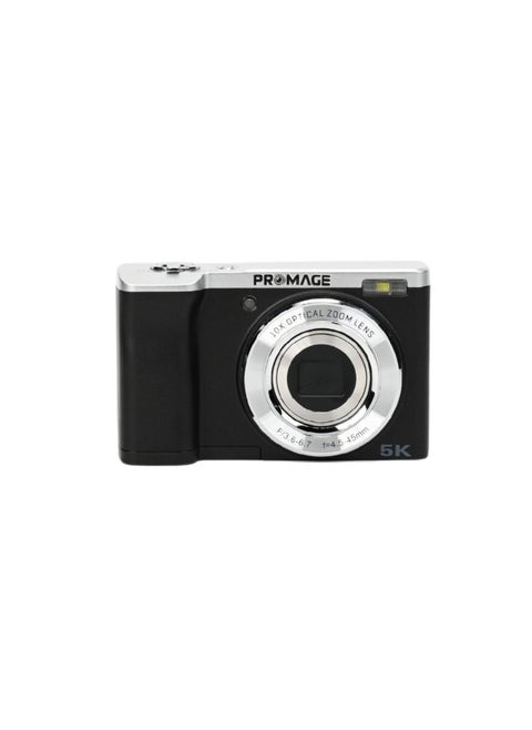 PROMAGE PC250 Black 5K Digital Camera - 56MP UHD with 10X Optical Zoom, 2.8" IPS Touch Screen, 512GB Support & Solibag Carry Case | Advanced Vlogging Camcorder