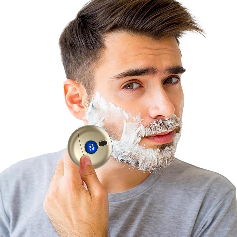 windforgecraft Mini Portable Electric Shaver,Waterproof LED Display Electric Razor - Pocket Shaver for Low-Noise, Washable and Rechargeable Travel and Home Use Borato - Image 3