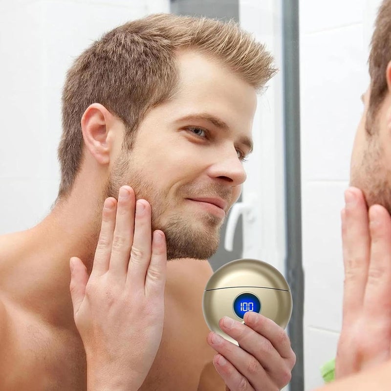 windforgecraft Mini Portable Electric Shaver,Waterproof LED Display Electric Razor - Pocket Shaver for Low-Noise, Washable and Rechargeable Travel and Home Use Borato - Image 2