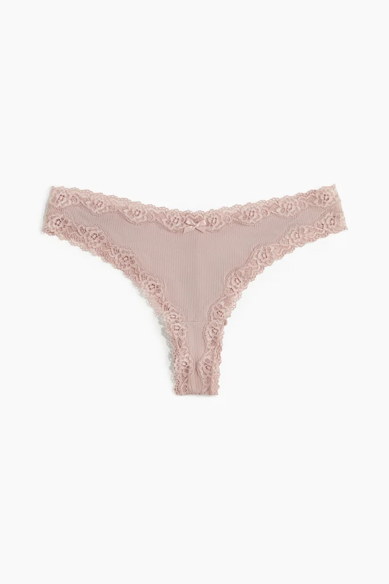 H&M 5-pack microfibre and lace Brazilian briefs