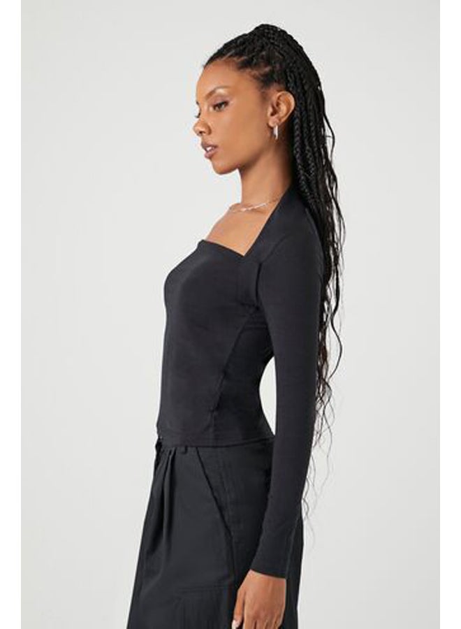 FOREVER 21 Fitted Long-Sleeve Combo Top - Image 2