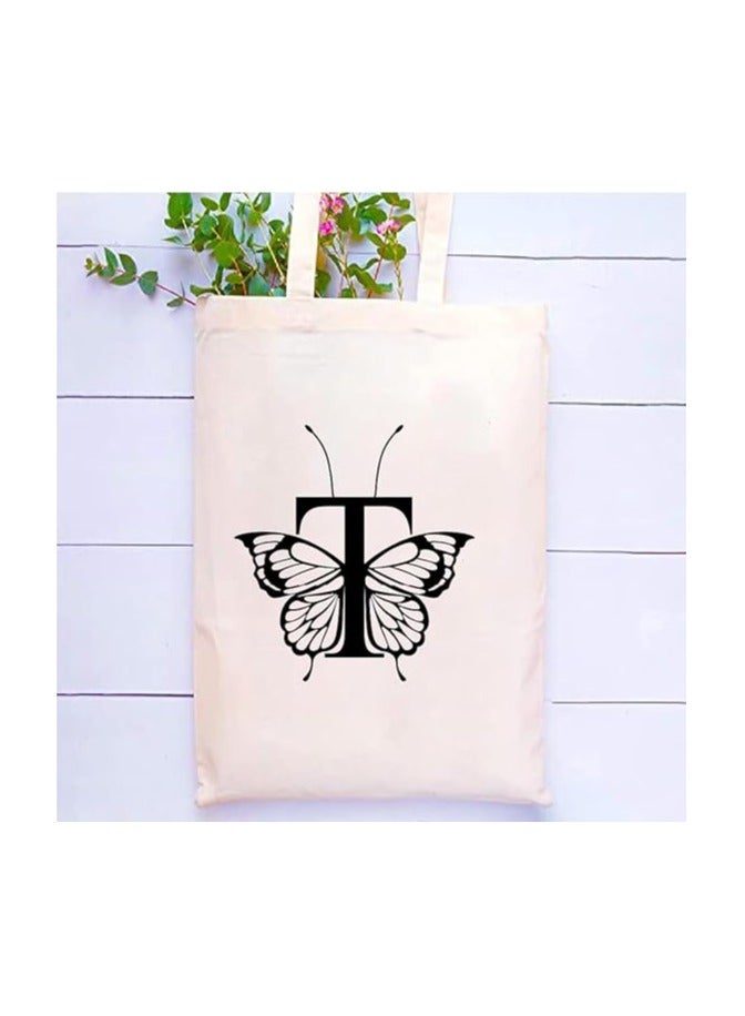 PRINTSHOP4ME Monogrammed Cotton Tote-Ideal For Sustainable Travel-Perfect For Reusable Grocery And Travel Bag-Tote Bags For Women - Image 2