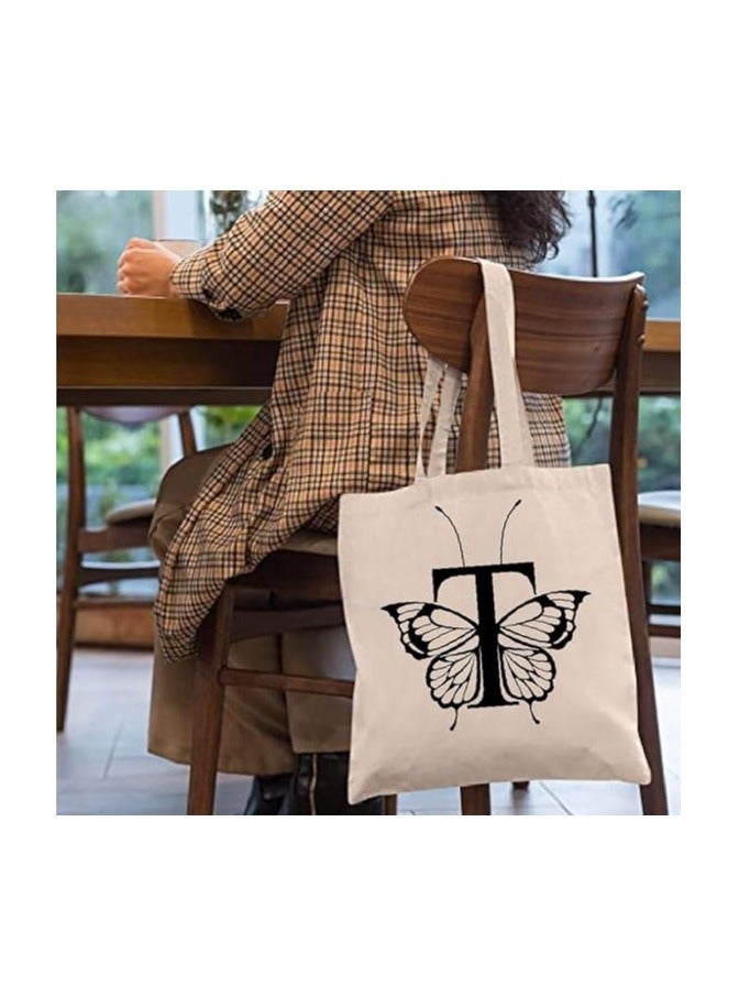 PRINTSHOP4ME Monogrammed Cotton Tote-Ideal For Sustainable Travel-Perfect For Reusable Grocery And Travel Bag-Tote Bags For Women - Image 3