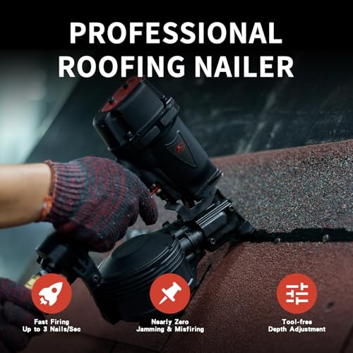 AEROPRO TOOLS Roofing Nailer 15 Degree Coil Roofing Nails 3/4-Inch up to 1-3/4-Inch CN45RC - Image 2