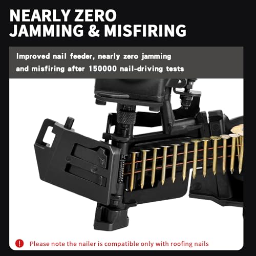 AEROPRO TOOLS Roofing Nailer 15 Degree Coil Roofing Nails 3/4-Inch up to 1-3/4-Inch CN45RC - Image 4