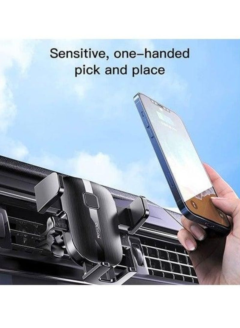 Yesido C162 360° Rotating Car Phone Holder – Gravity Reaction Universal Air Vent Mount for Smartphones – Easy One-Handed Operation – Adjustable for Secure Fit – Compatible with iPhone, Samsung, and Other Devices – Ideal for Car Use - Image 5