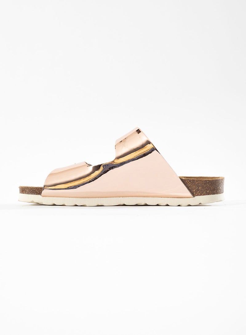 BAYTON Ilithyie Gold Flat Sandals - Image 4