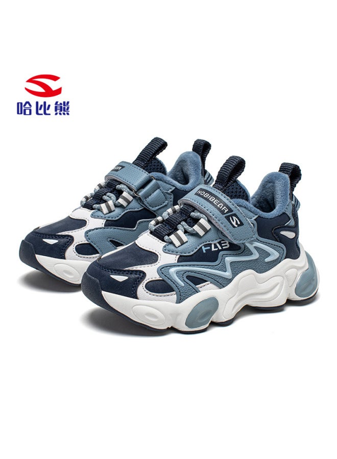 Hobby Bear Fleece Boys' Winter Two-cotton Sports Shoes Outdoor Casual Shoes Cold-proof Warm Fur Shoes