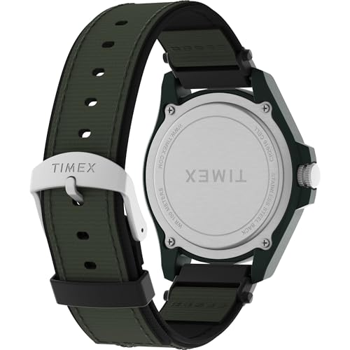 Timex Men's Expedition Acadia 42mm Watch - Green Strap Natural Dial Green Case - Image 5