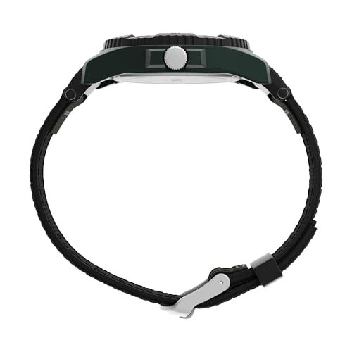 Timex Men's Expedition Acadia 42mm Watch - Green Strap Natural Dial Green Case - Image 2