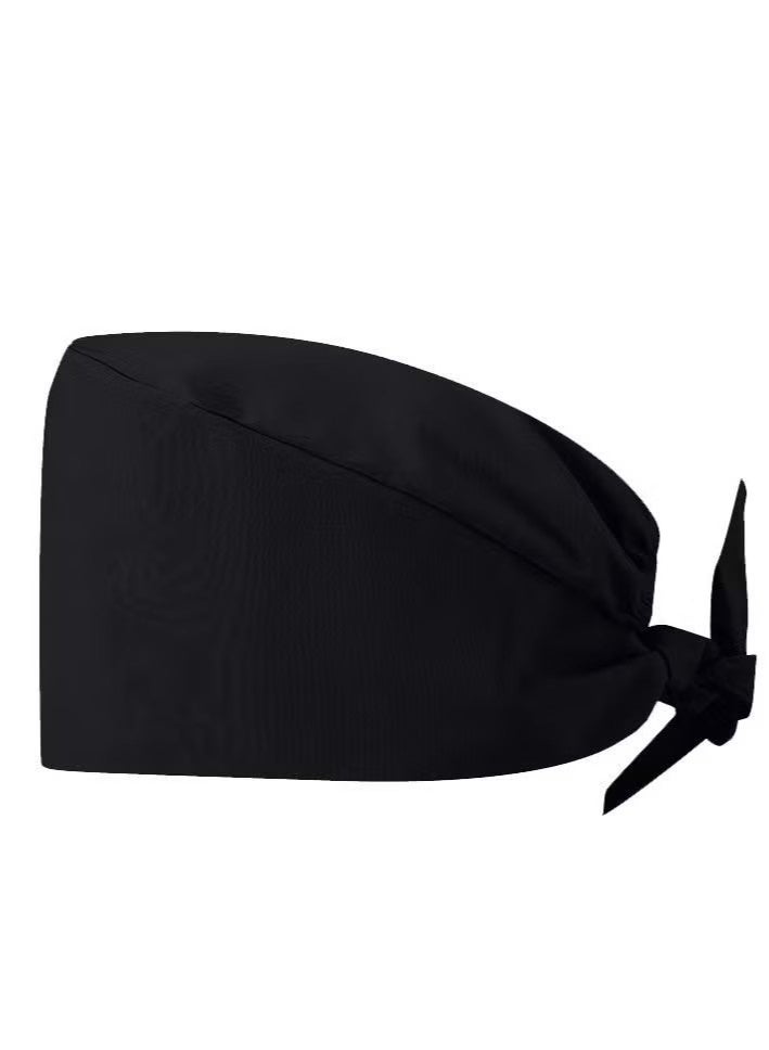 OMEVE Medical Cotton Surgical Cap Fluffy Cap Black  - Image 1