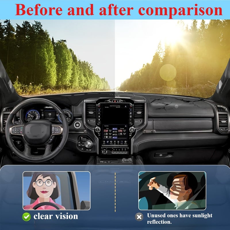 Durable Dashboard Cover For 2015-2020 Kia Sorento Black Line Right Hand Drive Soft Faux Suede Velour Material Comfortable Interior Accessory - Image 4