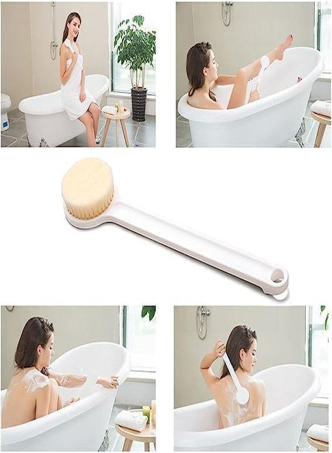 SPAREQUE Creation Bath Body Brush with Soft Comfortable Bristles Long Handle Gentle Exfoliation Improve Skin's Health and Beauty Wet or Dry Brushing Back Scrubber for Shower - Image 2