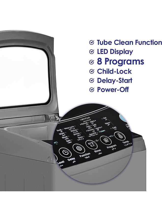 SUPER GENERAL Top Load Washing Machine With Drain Pump And Child Lock System Function 8 kg KSGW825 Silver - Image 3
