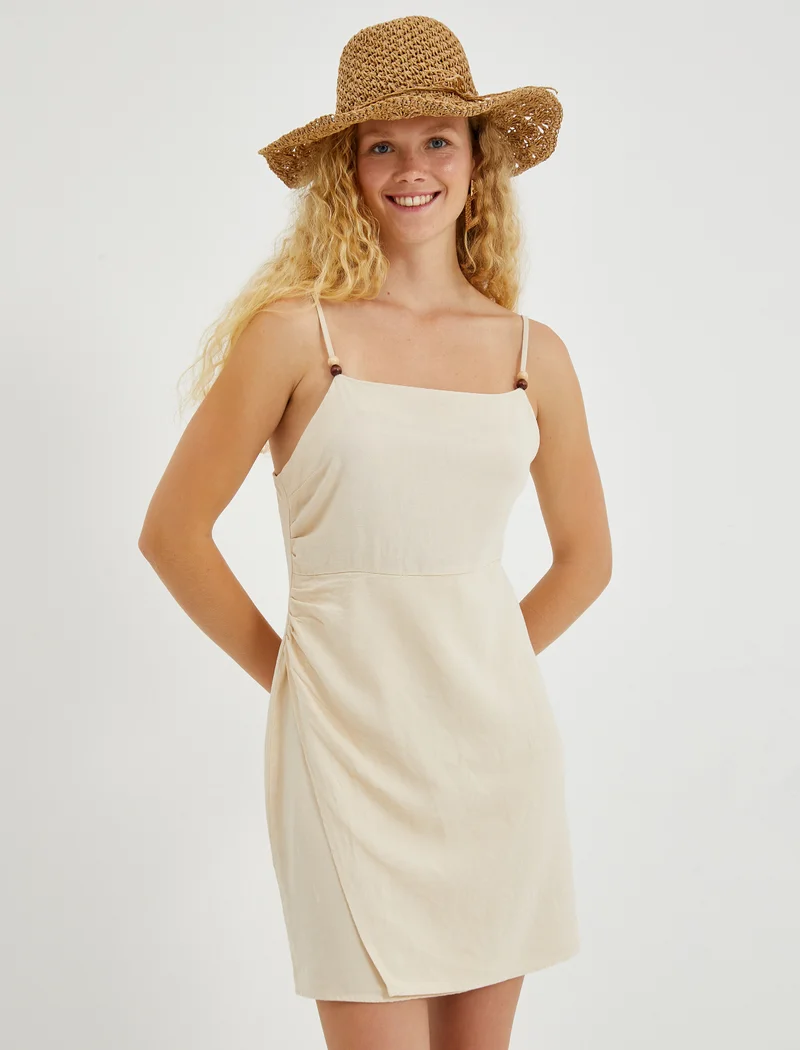 KOTON Mini Dress Bead Detail