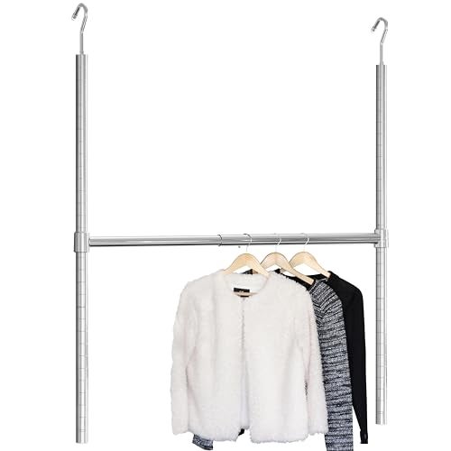 Deco Brothers DecoBrothers Adjustable Hanging Closet Rod, Chrome - Image 1