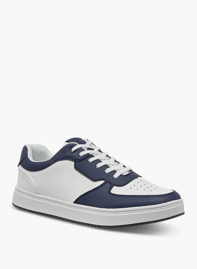 LBL by Shoexpress Men Perforated Lace-Up Sneakers