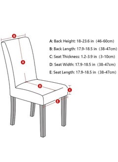 Fabienne 6-Piece Woven Jacquard Stretch Fit Dining Chair Covers Set Olive Green  - Image 2