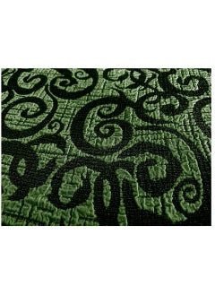 Fabienne 6-Piece Woven Jacquard Stretch Fit Dining Chair Covers Set Olive Green  - Image 4