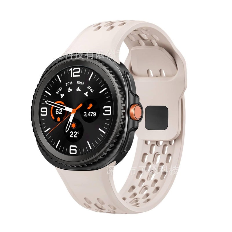 Adjustable Silicone Sport Smartwatch Band Compatible with Samsung Galaxy Watch 8 with Fit Soft Strap and Quick Daily Replacement Black - Image 4