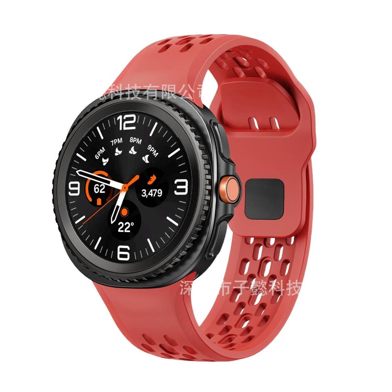 Adjustable Silicone Sport Smartwatch Band Compatible with Samsung Galaxy Watch 8 with Fit Soft Strap and Quick Daily Replacement Black - Image 5