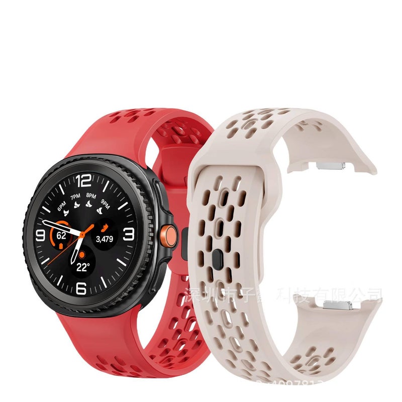 Adjustable Silicone Sport Smartwatch Band Compatible with Samsung Galaxy Watch 8 with Fit Soft Strap and Quick Daily Replacement Black - Image 1