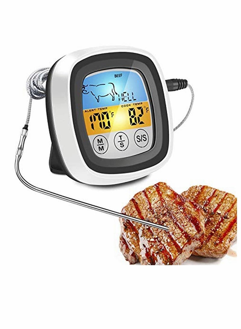 SYOSI Meat Thermometer Digital Instant Read Food Thermometer - Grill, BBQ, Kitchen, Oven, Candy Thermometer for Cooking, Grilling, Touch Screen LCD Display - Image 1