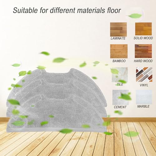 Frexusuent Mop Pads Accessories for Eureka E10s, E20 Plus Robot Vacuum Cleaner, E10S Mop Pad, E20 Plus Replacement Washable and Reusable Mop Pads - Image 5