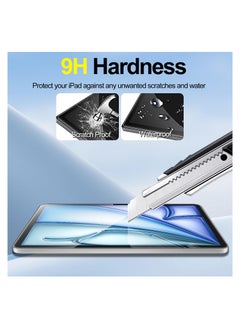 الفضاء الرقمي عبوتان من واقي الشاشة الزجاجي المقوى لجهاز iPad Air 11 بوصة M2 Chip 2024، الجيل السادس، HD  - Image 5