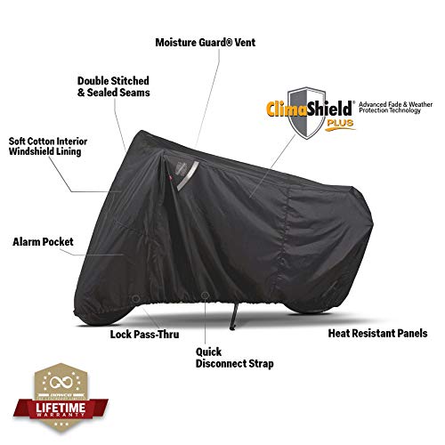 Dowco Guardian 50124-00 WeatherAll Plus Indoor/Outdoor Waterproof Motorcycle Cover, Black, Sportbike - Image 2