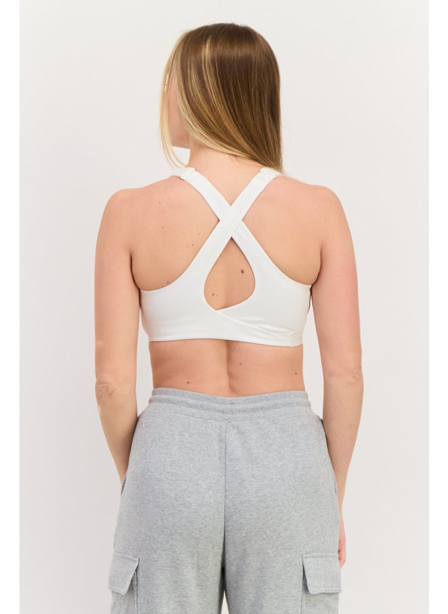 Adidas - Women Padded Sports Bra, White - Image 1