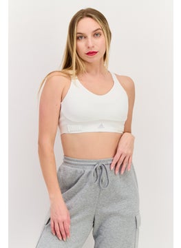 Women Padded Sports Bra, White