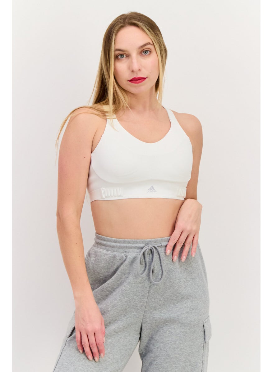 Adidas - Women Padded Sports Bra, White - Image 1