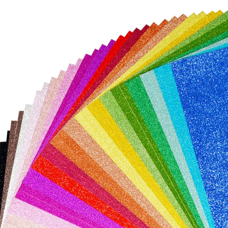 Simetufy Glitter Cardstock, 40 Sheets in 20 Colors, Premium Cardstock for Cricut, Crafts and DIY Projects, Sparkly Paper for Card Making, 250 GSM - Image 1