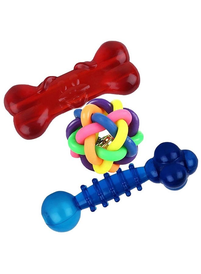 PET for Puppies & Small Dogs Toys Ringing Ball Toy | Bone Chew Toy, Rubber Toy, Training Aid for Dog - Image 1