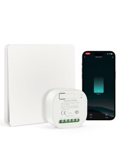 Smart Wall Light Switch WiFi Smart Wireless Lights Switch Kit 16A 250V 1-Way 2-Way Switch Receiver No Wiring No Battery Waterproof Switch Compatible with Alexa Google and Assistant Timing Function