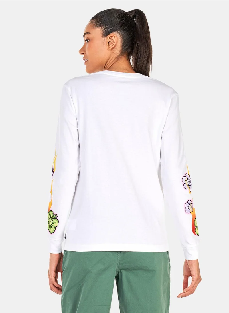 VANS Women's x EM On Holiday Long Sleeve Boyfriend T-Shirt