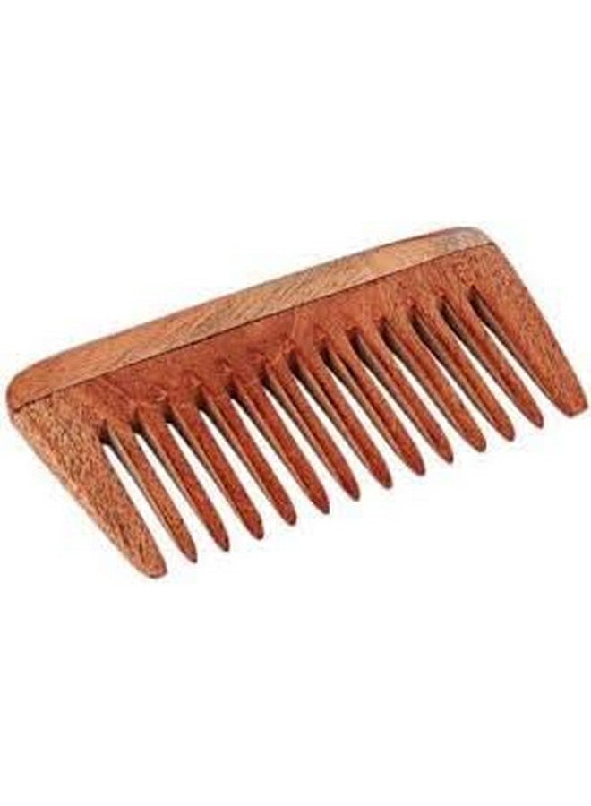 WITSOUL Neem Wood Comb Anti-Dandruff Comb For Men And Women, Brown color (SET OF 4) - Image 4