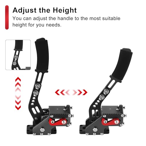 ANDO RACING Upgrade 2-in-1 64 Bit USB Handbrake for G920 Compatible with Xbox/Xbox series S/Xbox series X + PC Computer System for Simulated Racing Games with Non-Contact Plus Hall Sensor and Clamp(Black) - Image 3