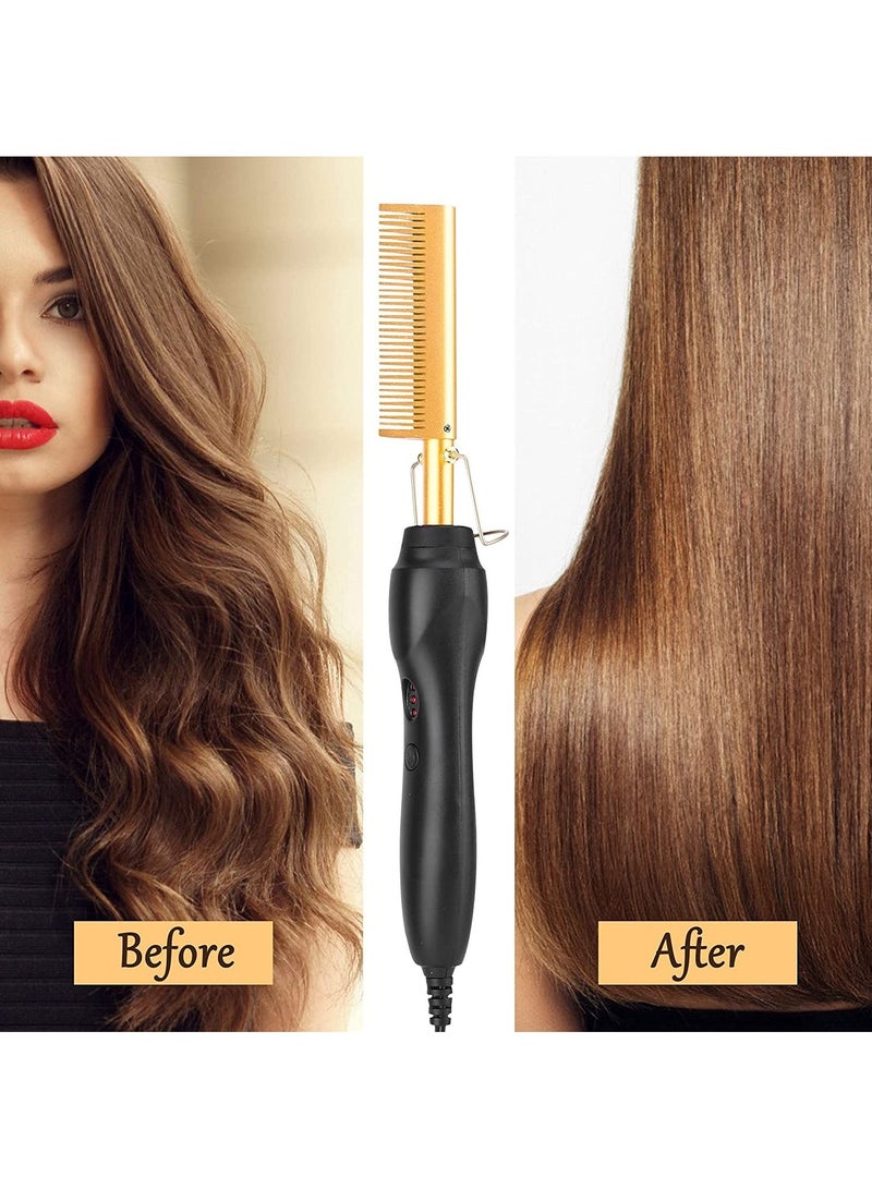 DubaiGallery 2 in 1 electric comb straightener, hot comb straightener with adjustable temperature  - Image 3