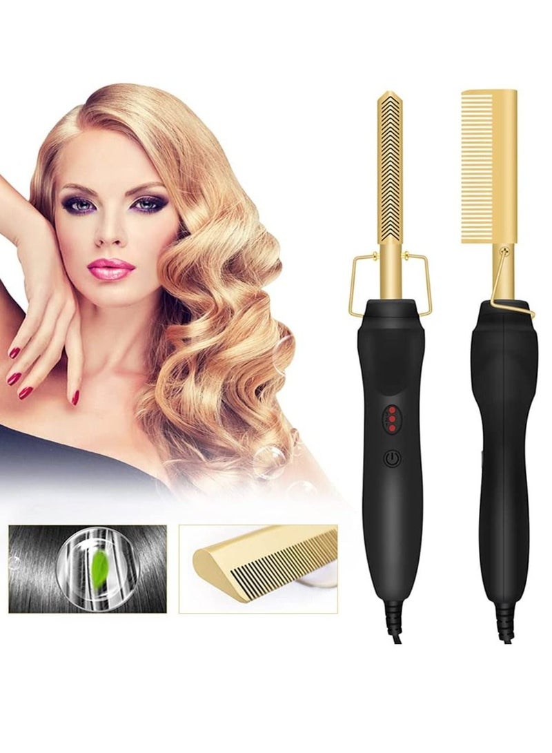 DubaiGallery 2 in 1 electric comb straightener, hot comb straightener with adjustable temperature  - Image 4