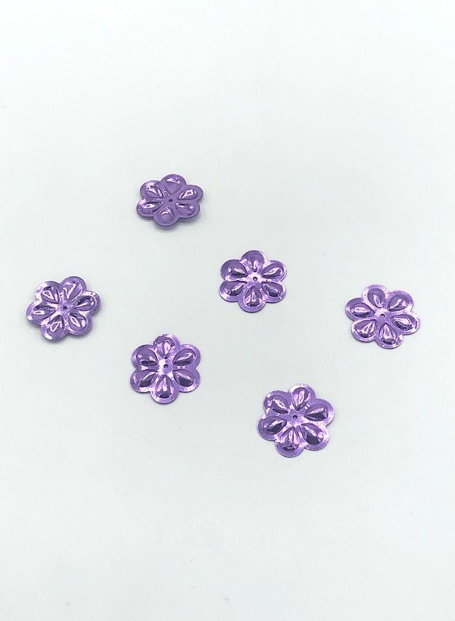 Pack of 420 Pieces Flower Shaped Center Hole Loose Spangles or Sequins 18 Millimetre - Image 3