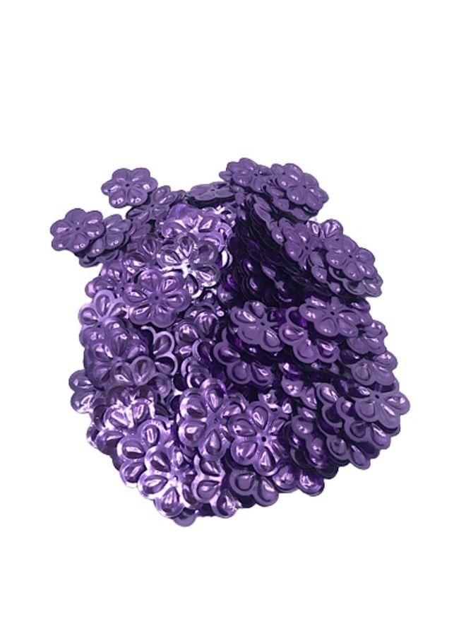 Pack of 420 Pieces Flower Shaped Center Hole Loose Spangles or Sequins 18 Millimetre - Image 1