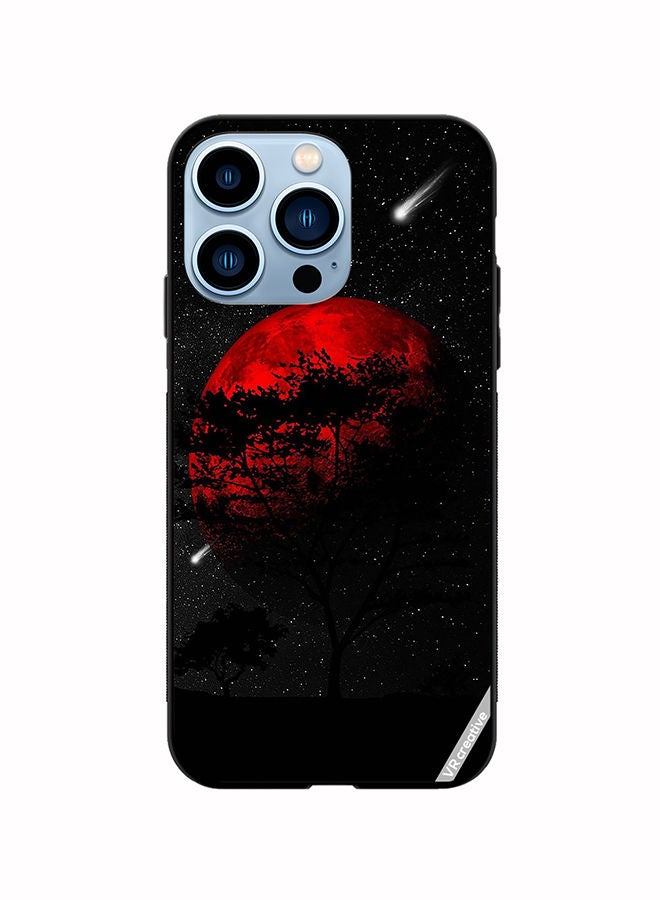 VR CREATIVE Protective Case Cover For Apple iPhone 14 Pro Max Red Moon Design Multicolour - Image 1