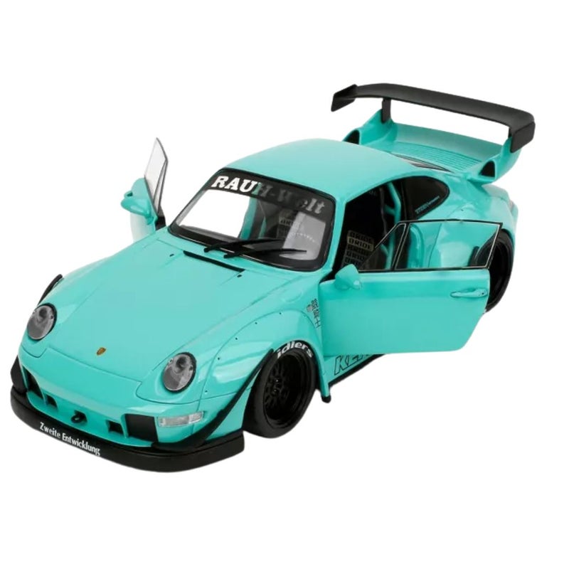 Jada Pink Slips Porsche RWB Kei Kishi Die-Cast Car (1:18, Mint Green) - Image 2